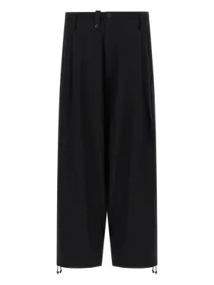 Брюки с кулиской и складками