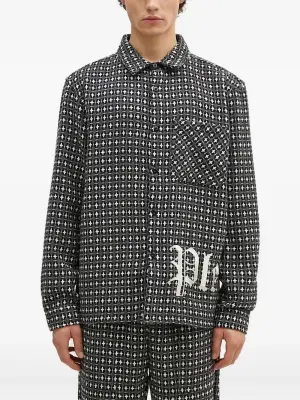 Рубашка с длинными рукавами и вышитым логотипом