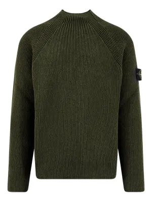 Свитер 5100023 в рубчик с высоким воротником