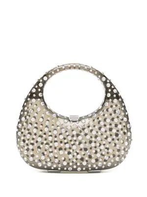 Клатч с ручкой, украшенный кристаллами