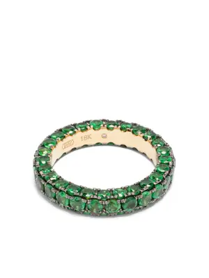 Кольцо из желтого золота с изумрудом