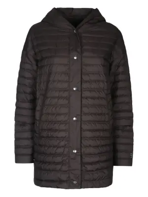 Стеганое пальто с капюшоном