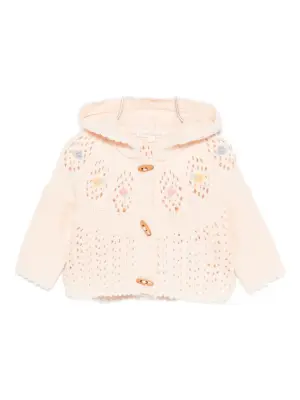 Кардиган с вышитым логотипом