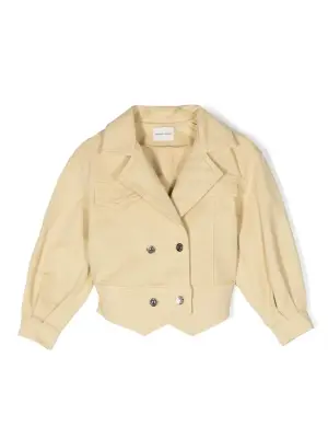 Двубортный жакет из денима