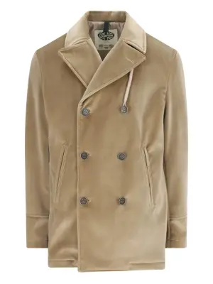 Двубортное пальто с лацканами