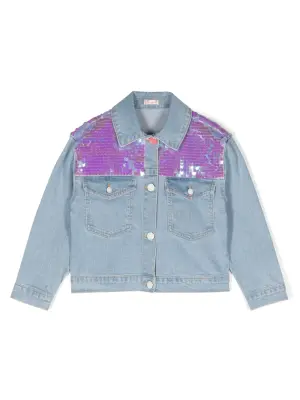 Джинсовая куртка с пайетками