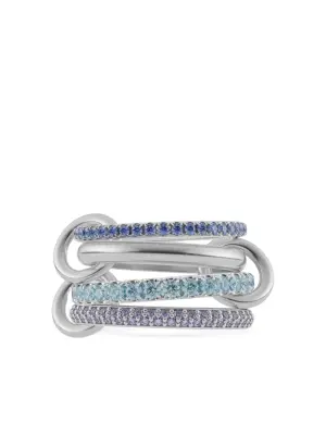 Серебряное кольцо Iris с камнями