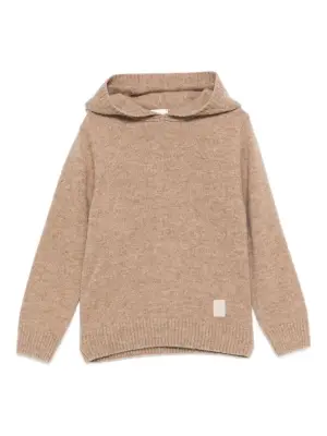 Шерстяной свитер с капюшоном