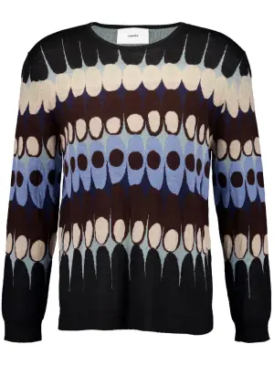 Жаккардовый джемпер с круглым вырезом