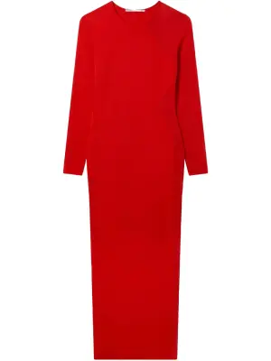 Платье миди с кружевной вставкой