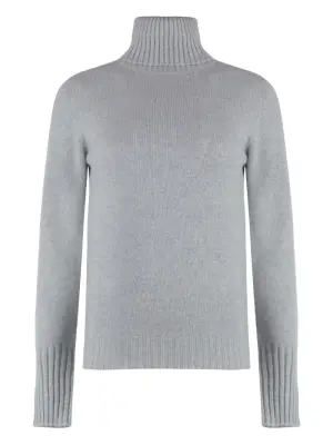 кашемировый свитер с высоким воротником