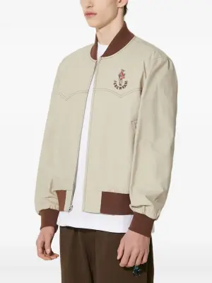Бомбер с вышитым логотипом