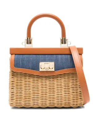 Плетеная сумка-тоут с верхней ручкой