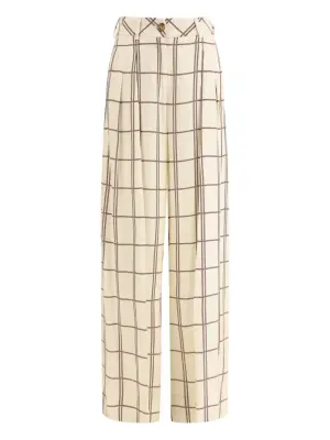 Клетчатые брюки Travel со складками