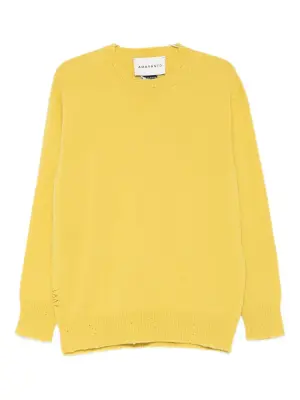 Свитер с отделкой в рубчик