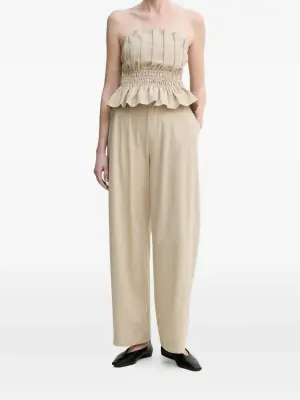 Плиссированные брюки прямого кроя