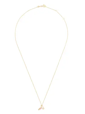 Колье Letra T из желтого золота с турмалином