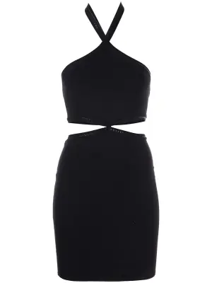 Платье мини с вырезом халтер
