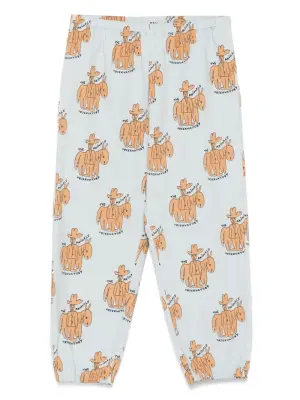 Прямые брюки с графичным принтом