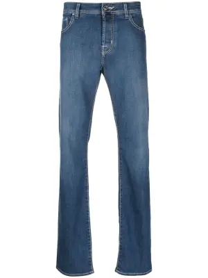 Прямые джинсы с вышитым логотипом