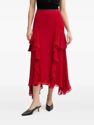 Юбка миди Renée с оборками
