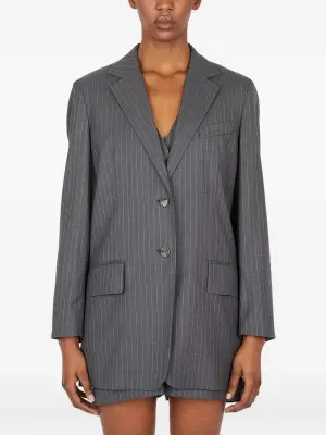 Однобортный пиджак в полоску