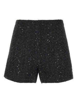 Твидовые шорты с пайетками