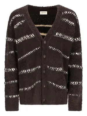 Кардиган в полоску из букле