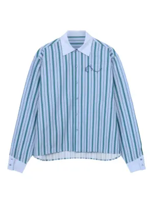 Полосатая рубашка на пуговицах