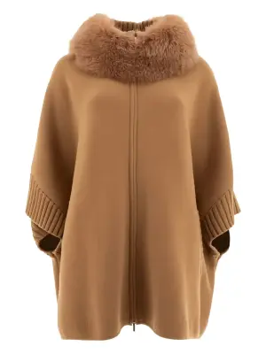 Пальто с меховым воротником