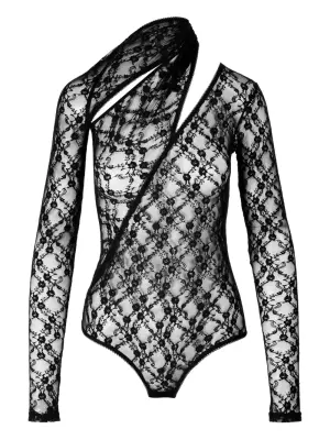 Боди Broderick асимметричного кроя с кружевом