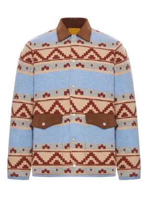 Шерстяная куртка с геометрическим узором