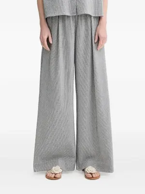 Брюки палаццо в тонкую полоску