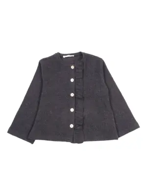 Кардиган на пуговицах с оборками