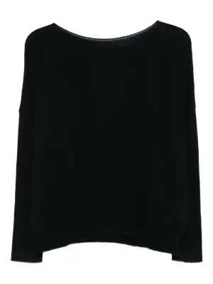 Кашемировый свитер с вырезом-лодочкой