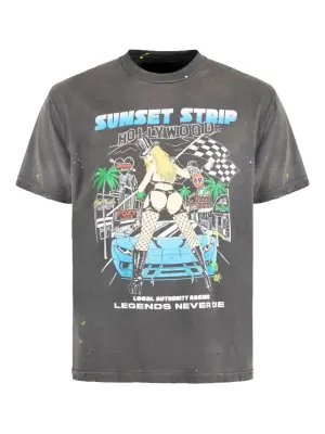 Футболка с графическим принтом и круглым вырезом