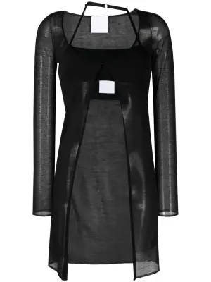 Полупрозрачный топ с вырезом