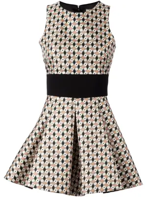 Расклешённое платье с графическим принтом