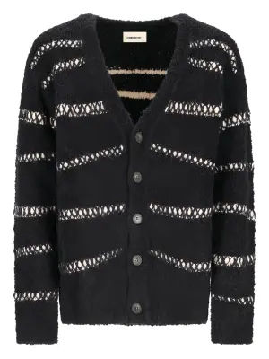 Кардиган в полоску из букле