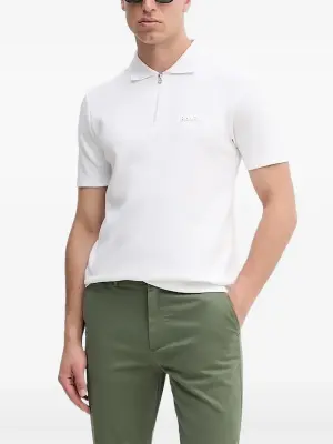 Рубашка поло с воротником на молнии и логотипом