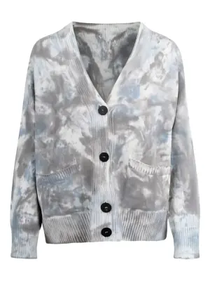 Кардиган с карманом и эффектом тай-дай