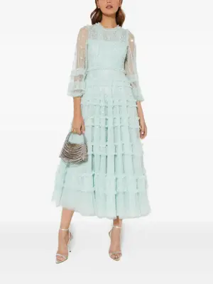 Платье Violet с оборками и пайетками