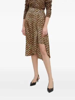 Юбка с леопардовым принтом и складками