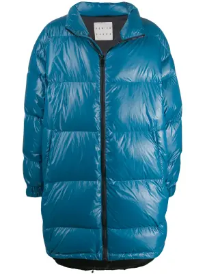 Стеганое пальто-пуховик оверсайз