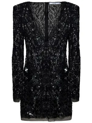 Платье мини с пайетками