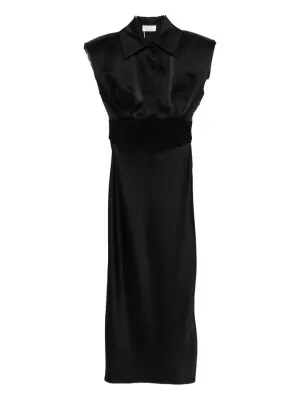 Шерстяное платье с корсетом