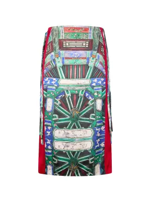 Юбка с цветочным принтом