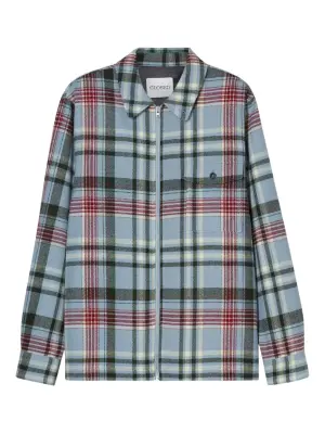 клетчатая куртка-рубашка на молнии