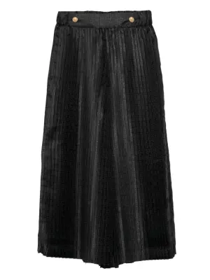 Плиссированные брюки с монограммой