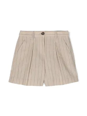 Полосатые шорты строгого кроя